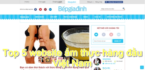 Top 5 website ẩm thực hàng đầu Việt Nam