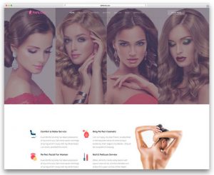 Parlour - mẫu website spa quyến rũ