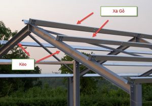 Mái nhà xưởng công nghiệp có xà gồ