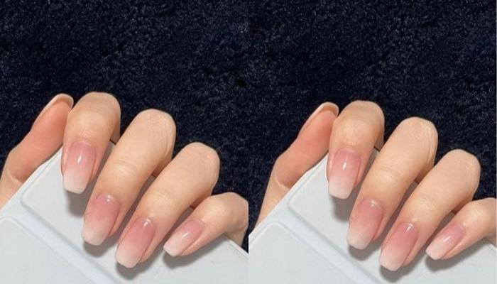 mẫu nail đẹp màu hồng đất