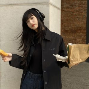 Áo thun form rộng mix áo sơ mi