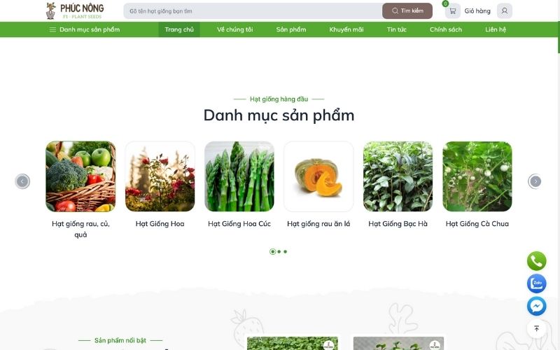 mua hạt giống tại Phúc Nông