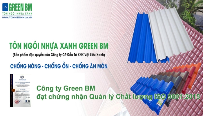 Sản phẩm tại Tôn Ngói Nhựa Xanh GREEN BM