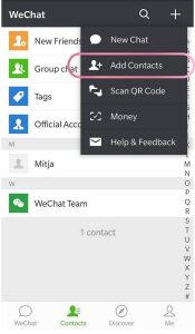 hướng dẫn kết bạn trên wechat