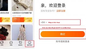 đăng ký tài khoản trên taobao