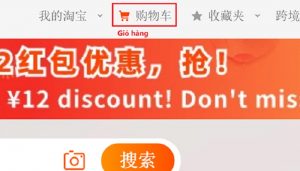 mở giỏ hàng trên taobao