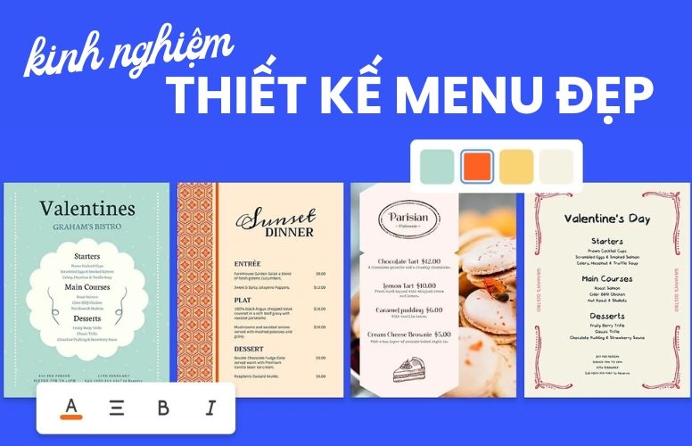 kinh nghiệm thiết kế menu đẹp