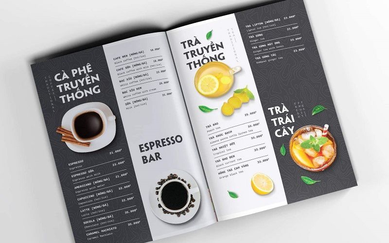 menu dạng cuốn