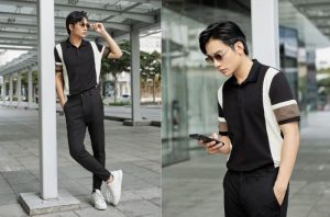 Quần tây kết hợp áo polo/áo sơ mi lịch lãm