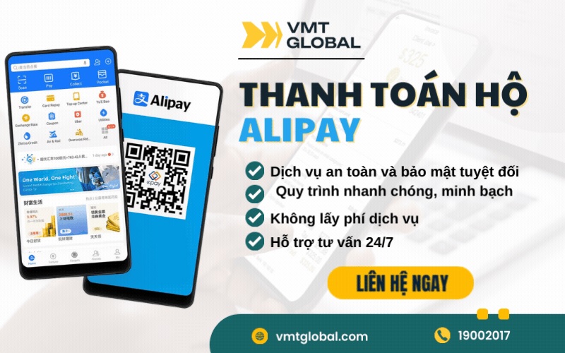 Dịch vụ thanh toán hộ Alipay tại VMT Global