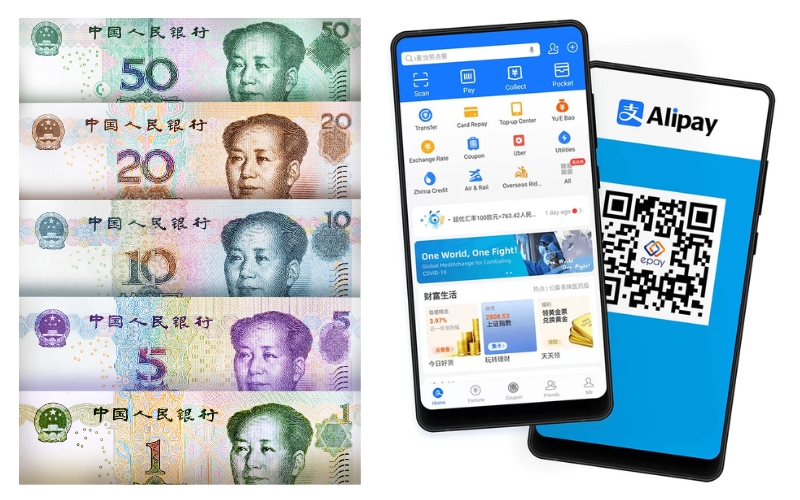nạp tiền Alipay bằng nhân dân tệ