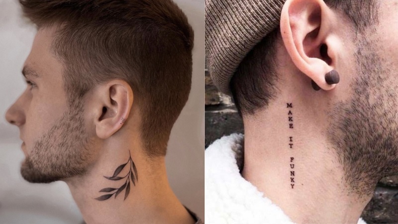 Tattoo ở cổ và sau gáy 